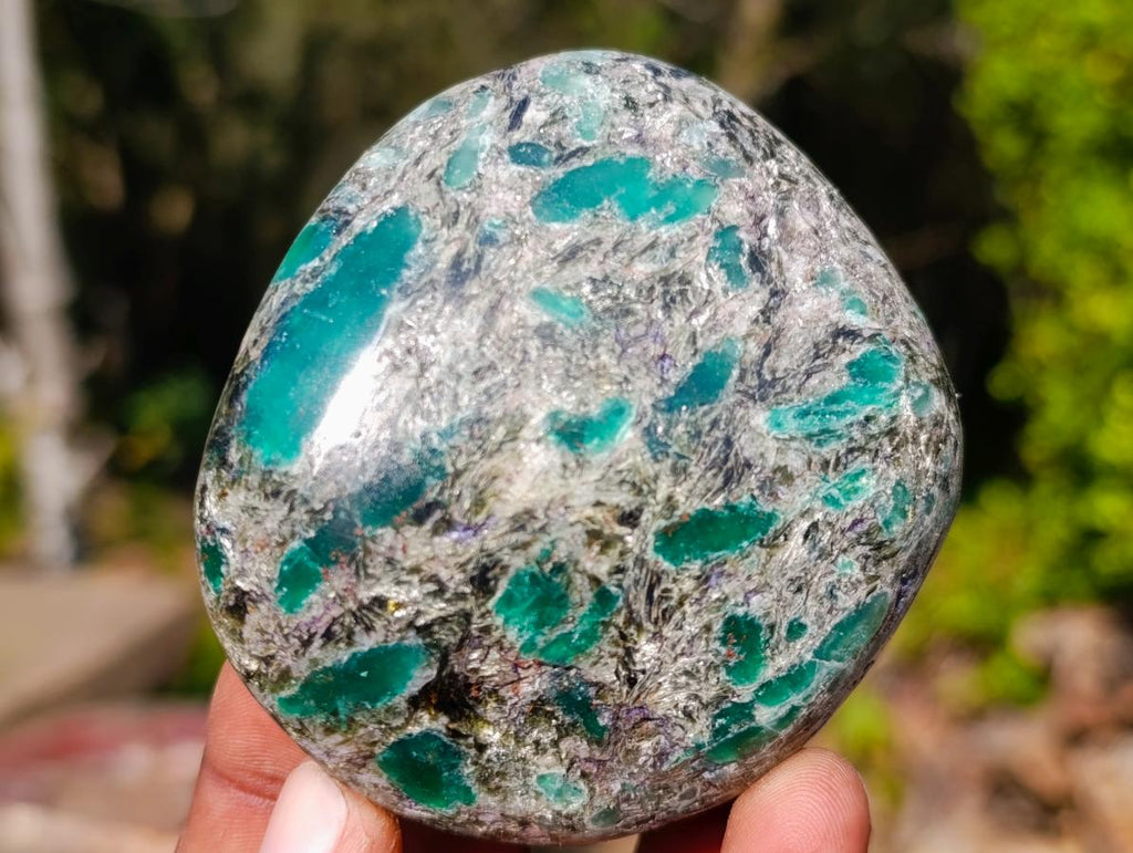 Polished Emerald Mica 'Mutokolite' Free Forms x 6 From Mutoko, Zimbabwe - Toprock Gemstones and Minerals 