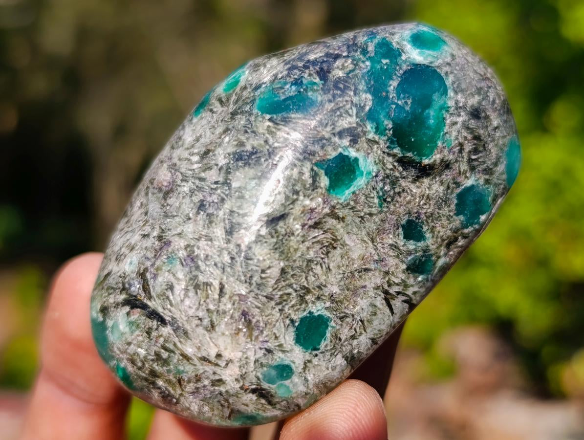 Polished Emerald Mica 'Mutokolite' Free Forms x 6 From Mutoko, Zimbabwe - Toprock Gemstones and Minerals 