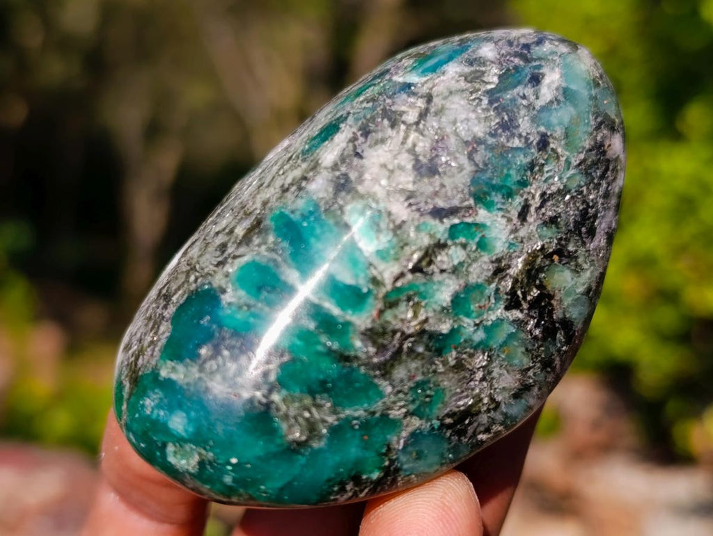 Polished Emerald Mica 'Mutokolite' Free Forms x 6 From Mutoko, Zimbabwe - Toprock Gemstones and Minerals 