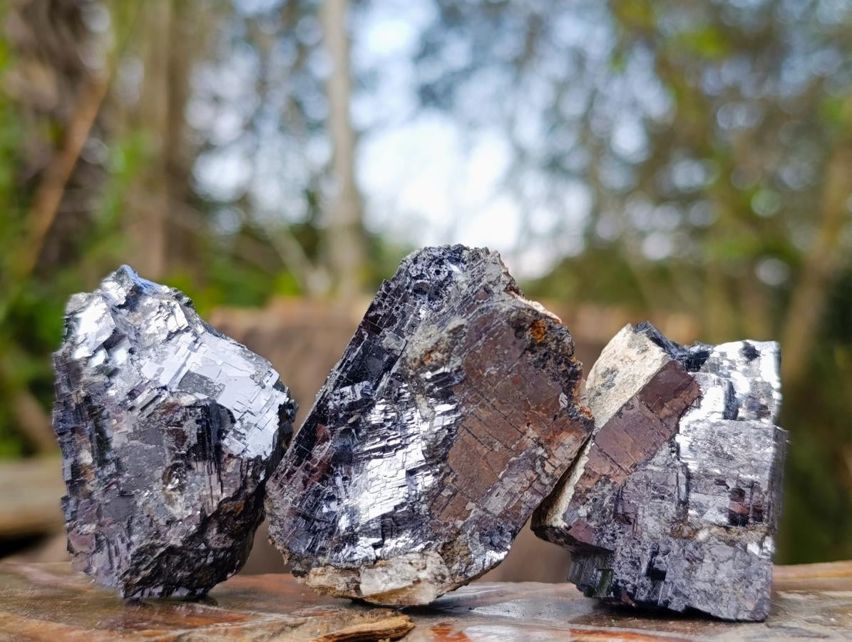 Natural Bright Silver Lead Galena Cobbed Specimens x 12 From Kaokoveld, Namibia - Toprock Gemstones and Minerals 
