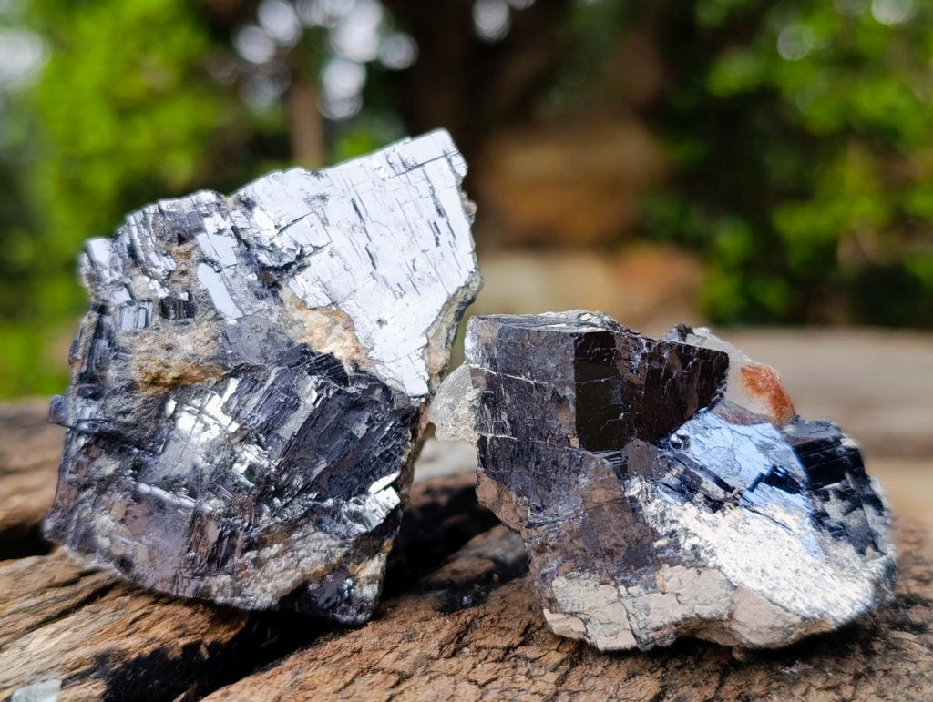 Natural Bright Silver Lead Galena Cobbed Specimens x 12 From Kaokoveld, Namibia - Toprock Gemstones and Minerals 