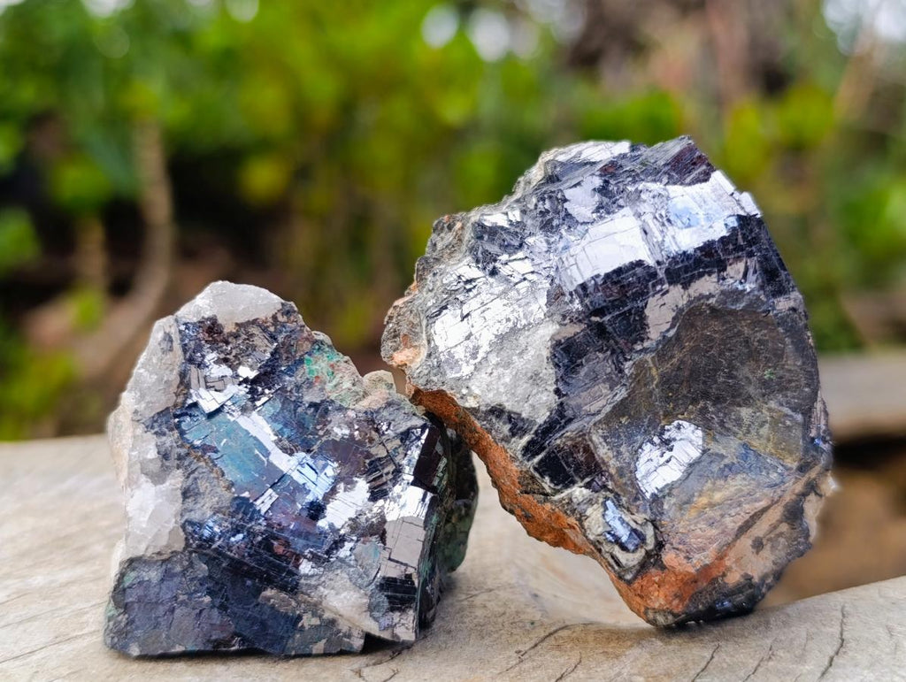 Natural Bright Silver Lead Galena Cobbed Specimens x 12 From Kaokoveld, Namibia - Toprock Gemstones and Minerals 