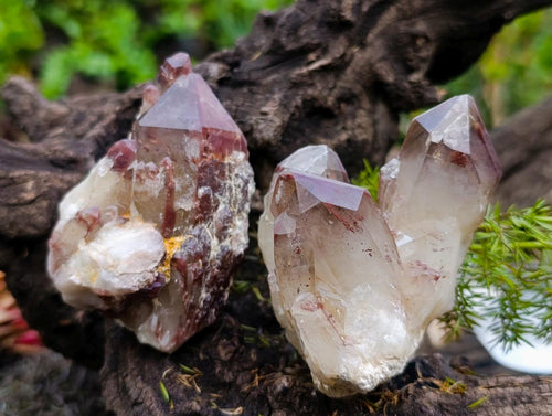 Natural Red Hematoid Quartz Crystals and Clusters x 12 From Karoi, Zimbabwe - Toprock Gemstones and Minerals 