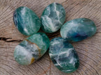 Polished Large Watermelon Fluorite Palm Stones x 12 From Uis, Namibia - Toprock Gemstones and Minerals 