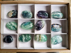Polished Large Watermelon Fluorite Palm Stones x 12 From Uis, Namibia - Toprock Gemstones and Minerals 