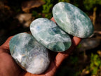Polished Large Watermelon Fluorite Palm Stones x 12 From Uis, Namibia - Toprock Gemstones and Minerals 