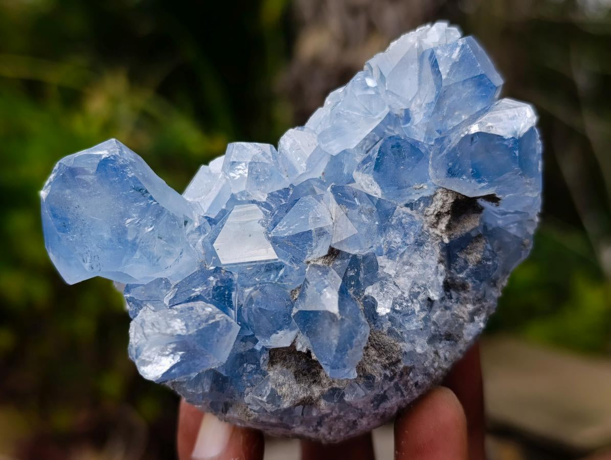 Natural Blue Celestite Specimens x 24 From Sakoany, Madagascar
