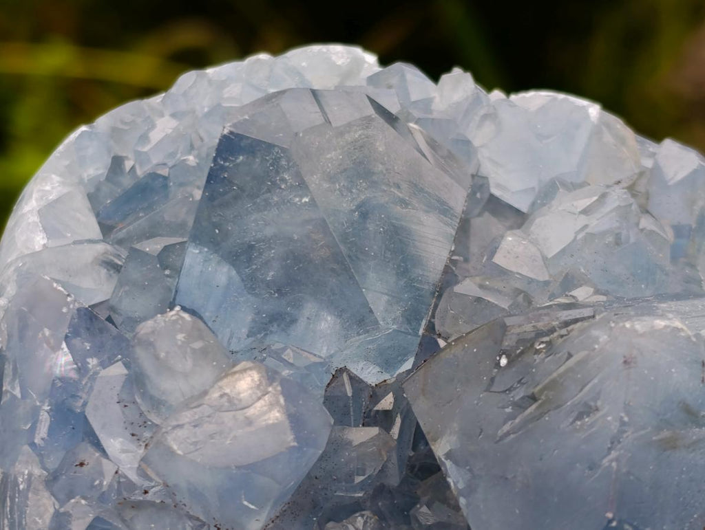 Polished Blue Celestite Standing Display Pieces x 2 From Sakoany, Madagascar - Toprock Gemstones and Minerals 
