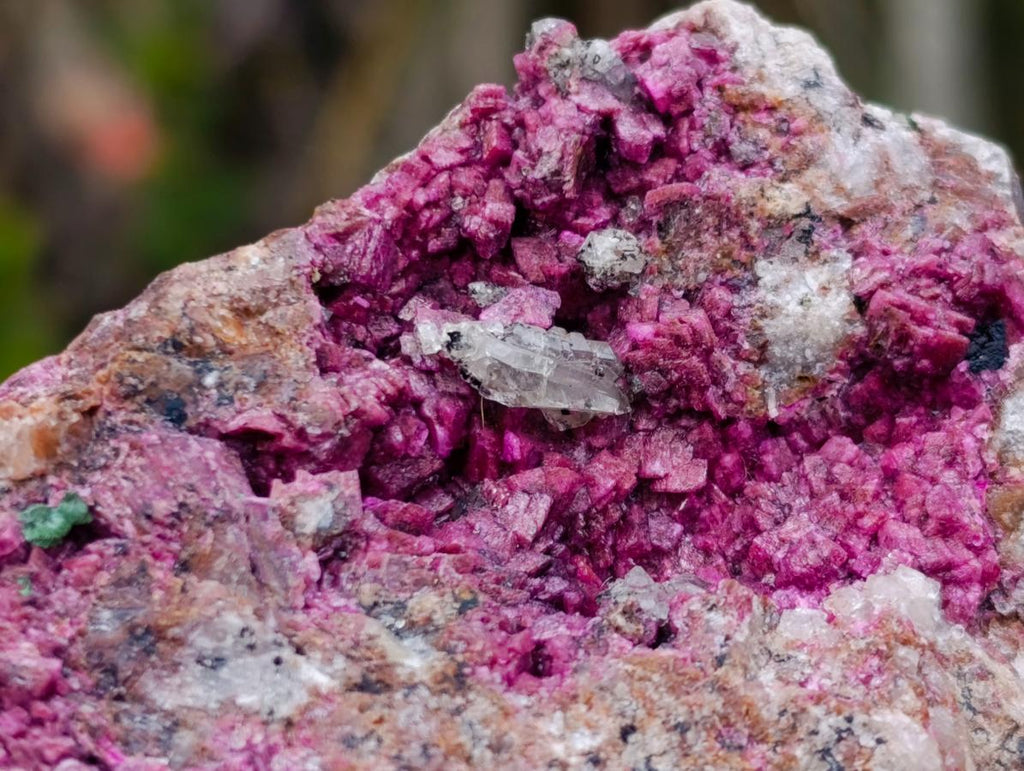 Natural Salrose Cobaltoan Dolomite Specimens with Malachite and Kaolinite x 6 From Kakanda, Congo - Toprock Gemstones and Minerals 