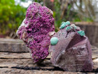 Natural Salrose Cobaltoan Dolomite Specimens with Malachite and Kaolinite x 6 From Kakanda, Congo - Toprock Gemstones and Minerals 