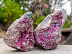 Natural Salrose Cobaltoan Dolomite Specimens with Malachite and Kaolinite x 6 From Kakanda, Congo - Toprock Gemstones and Minerals 