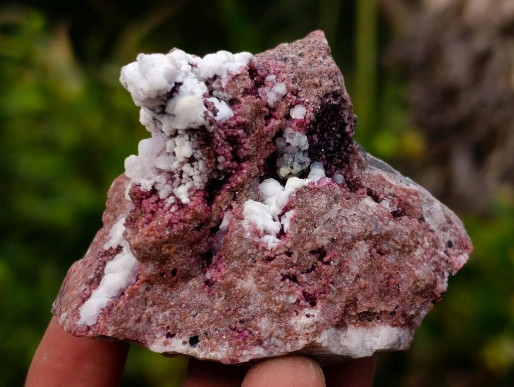 Natural Salrose Cobaltoan Dolomite Specimens with Malachite and Kaolinite x 6 From Kakanda, Congo - Toprock Gemstones and Minerals 