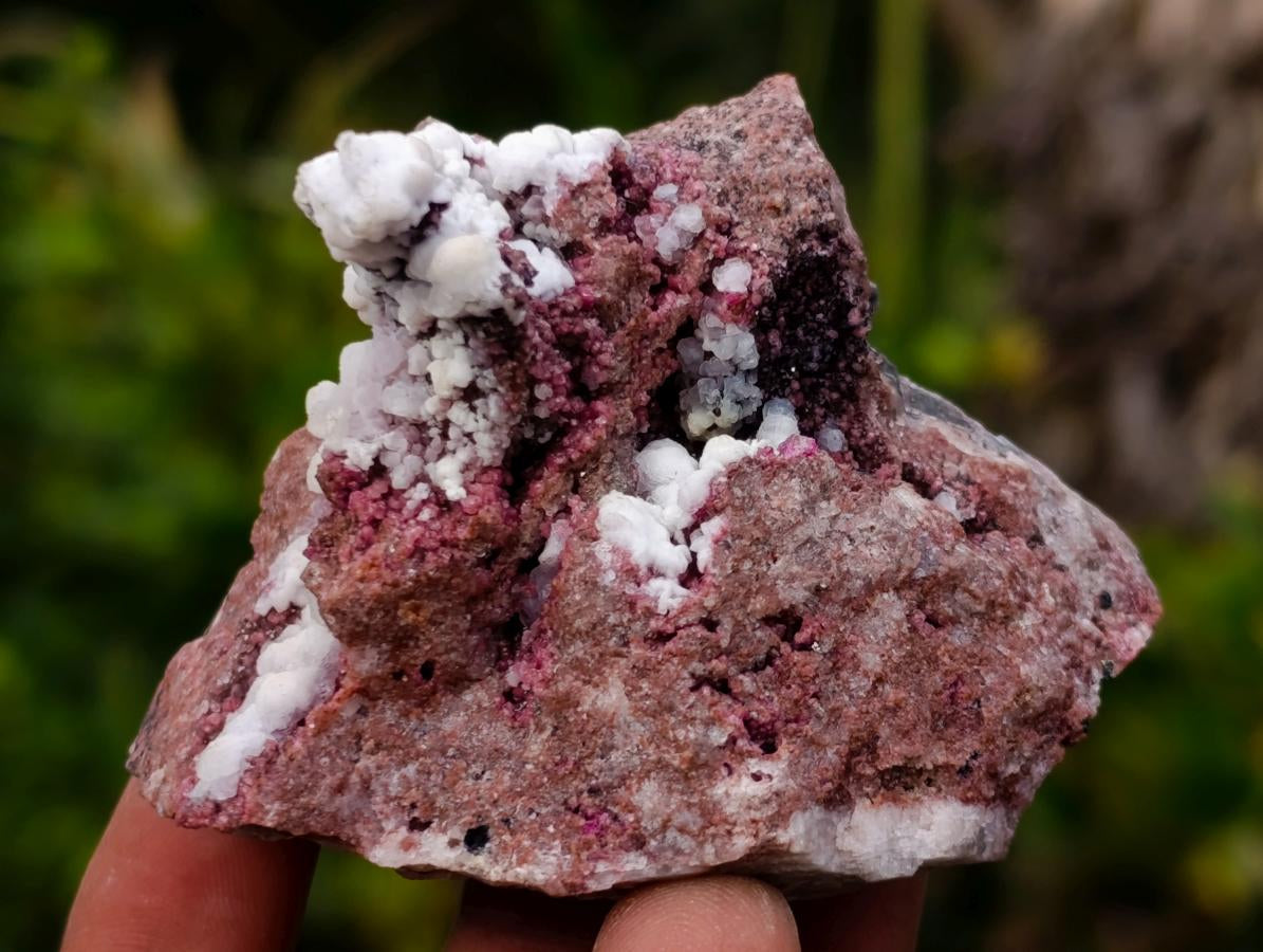 Natural Salrose Cobaltoan Dolomite Specimens with Malachite and Kaolinite x 6 From Kakanda, Congo - Toprock Gemstones and Minerals 