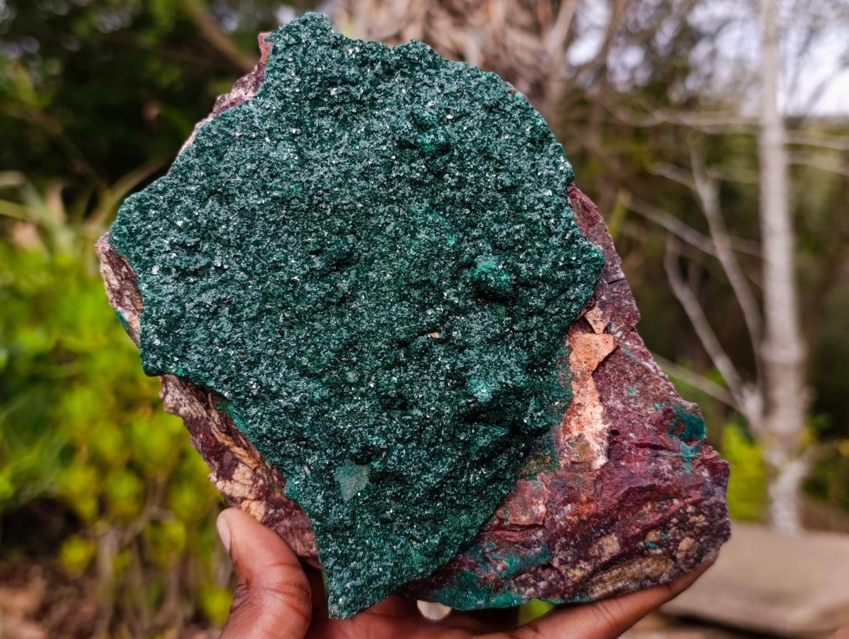 Natural Large Crystalline Malachite Specimens on Dolomite x 2 From Tenke Fungurume, Congo - Toprock Gemstones and Minerals 