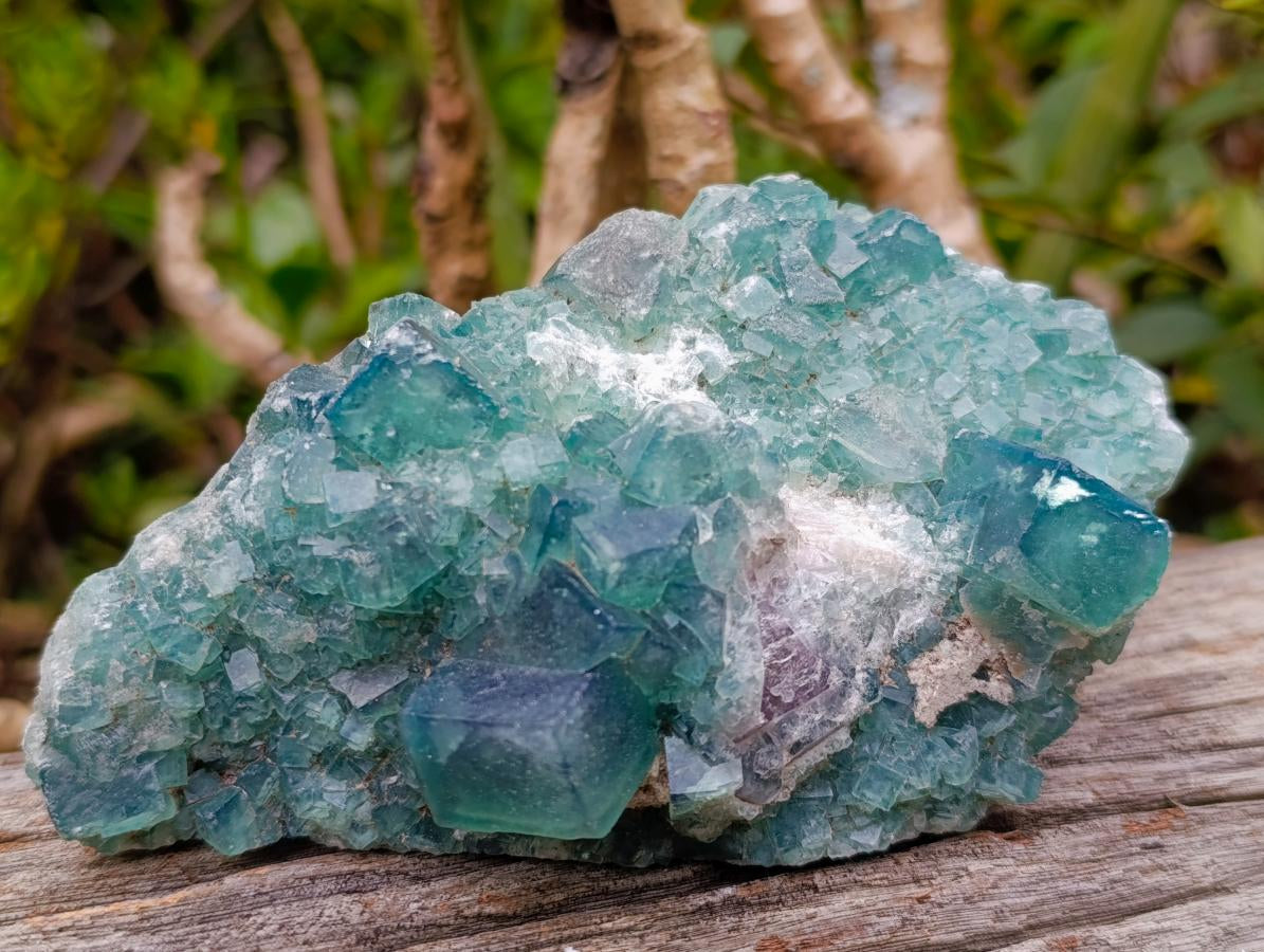 Natural Green Cubic Fluorite Specimens x 2 From Mandrosonoro, Madagascar
