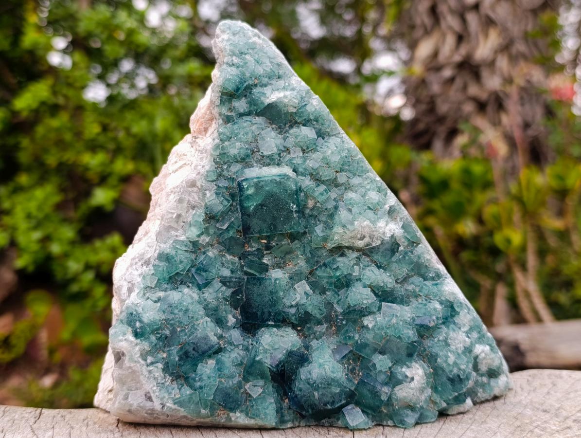 Natural Green Cubic Fluorite Specimens x 2 From Mandrosonoro, Madagascar