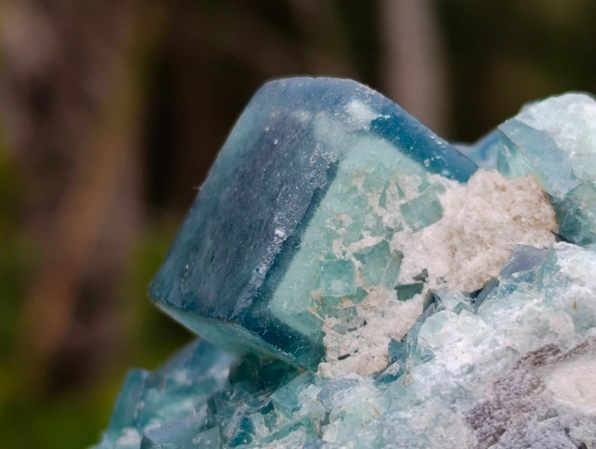 Natural Green Cubic Fluorite Specimens x 2 From Mandrosonoro, Madagascar
