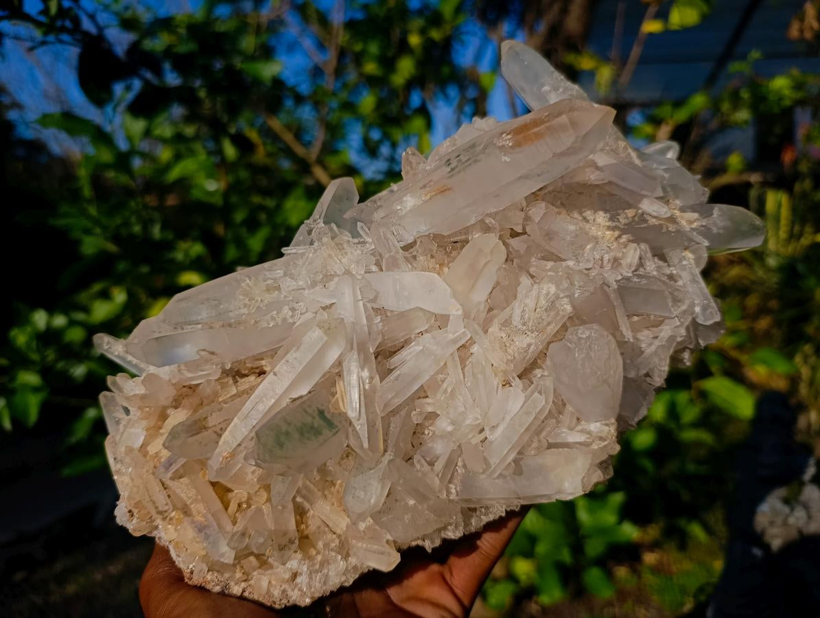 Natural Large Double Terminated Quartz Crystal Cluster x 1 From Ivato, Madagascar - Toprock Gemstones and Minerals 