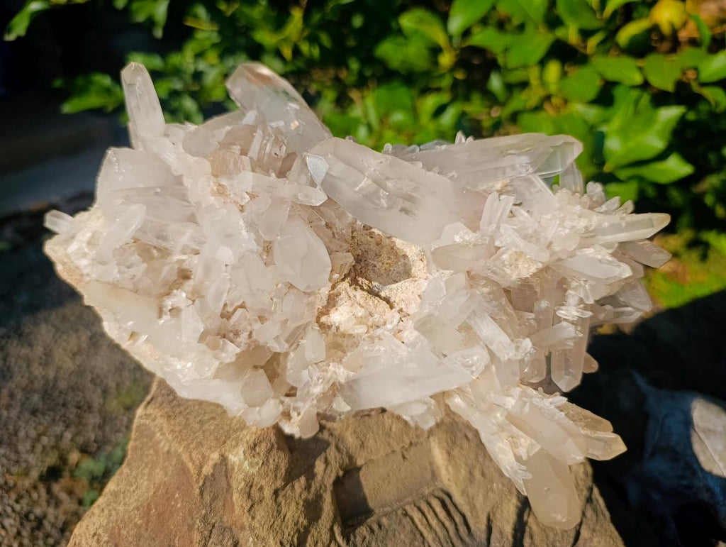 Natural Large Double Terminated Quartz Crystal Cluster x 1 From Ivato, Madagascar - Toprock Gemstones and Minerals 