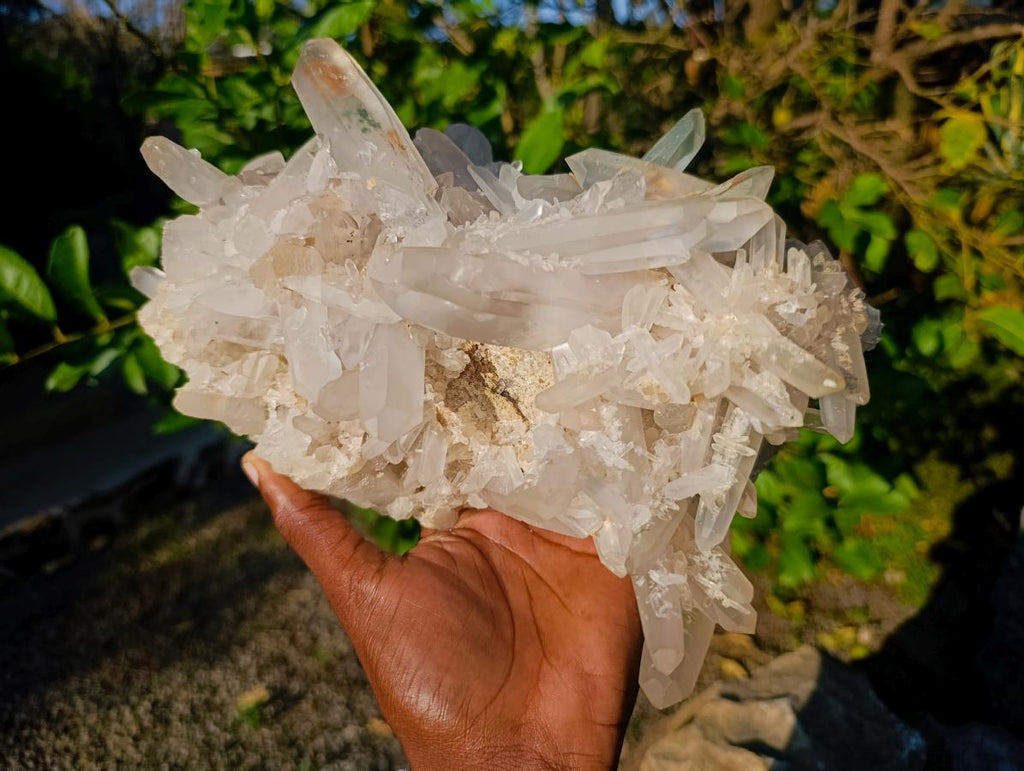 Natural Large Double Terminated Quartz Crystal Cluster x 1 From Ivato, Madagascar - Toprock Gemstones and Minerals 