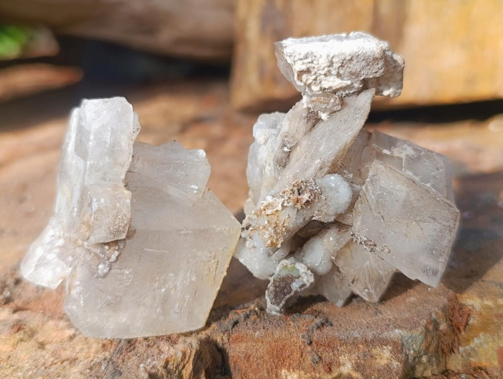 Natural Stacked Rhombohedral Calcite Specimens x 24 From Albert's Mountain, Lesotho - Toprock Gemstones and Minerals 