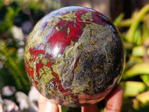 Polished Large Bastite Dragonsblood Stone Spheres x 2 From Tshipise, South Africa - Toprock Gemstones and Minerals 