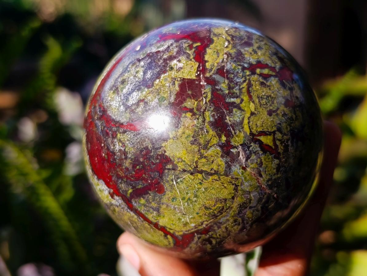 Polished Large Bastite Dragonsblood Stone Spheres x 2 From Tshipise, South Africa - Toprock Gemstones and Minerals 