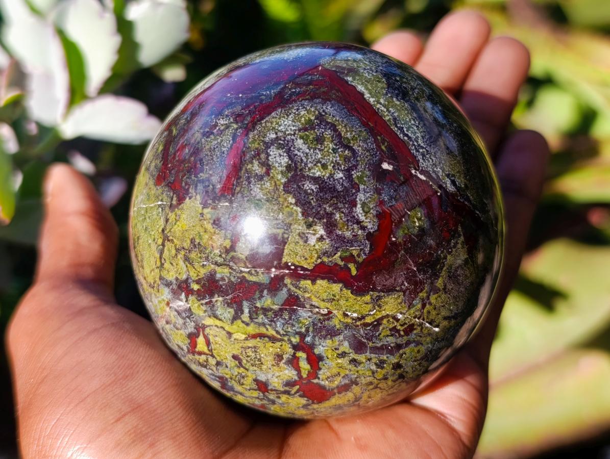 Polished Large Bastite Dragonsblood Stone Spheres x 2 From Tshipise, South Africa - Toprock Gemstones and Minerals 