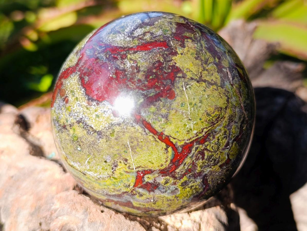Polished Large Bastite Dragonsblood Stone Spheres x 2 From Tshipise, South Africa - Toprock Gemstones and Minerals 