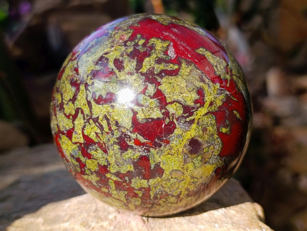 Polished Large Bastite Dragonsblood Stone Spheres x 2 From Tshipise, South Africa - Toprock Gemstones and Minerals 