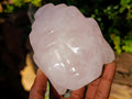 Polished Buddha Head Rose Quartz Carving x 3 From Madagascar - Toprock Gemstones and Minerals 