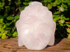 Polished Buddha Head Rose Quartz Carving x 3 From Madagascar - Toprock Gemstones and Minerals 