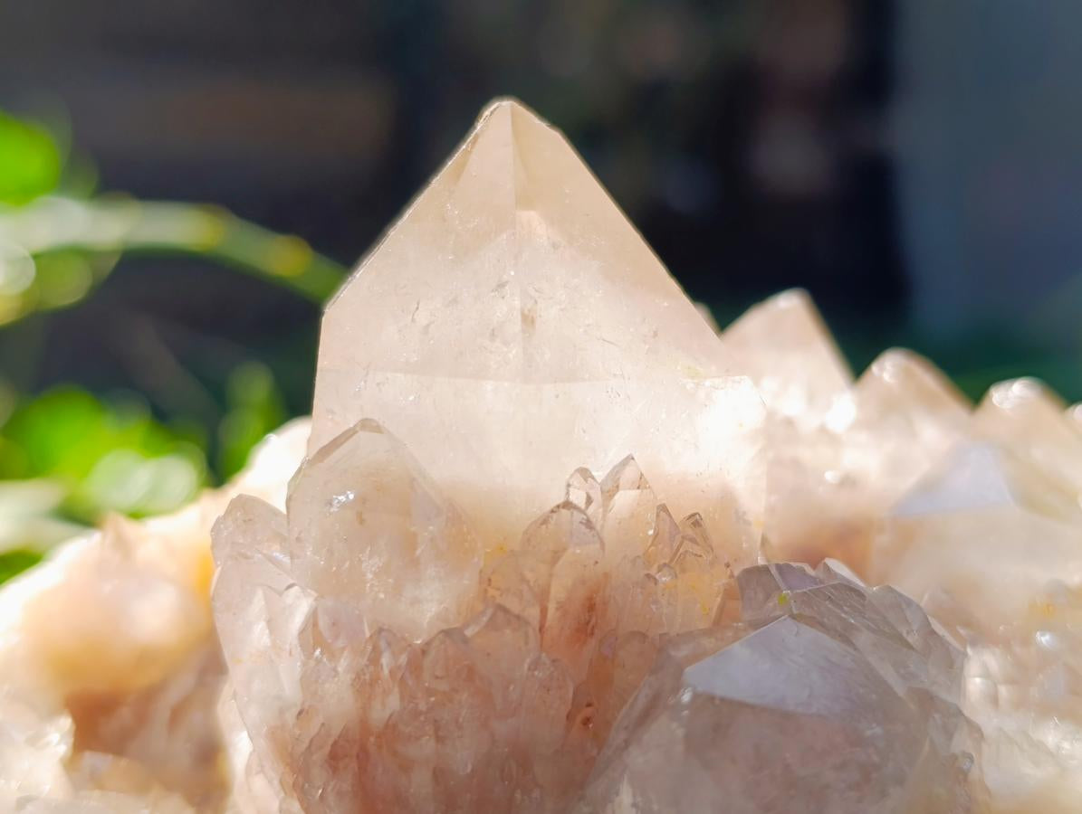 Natural Cascading White Phantom Smokey Luena Quartz Clusters x 2 From Luena, Congo - Toprock Gemstones and Minerals 