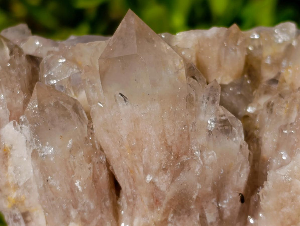 Natural Cascading White Phantom Smokey Luena Quartz Clusters x 2 From Luena, Congo - Toprock Gemstones and Minerals 