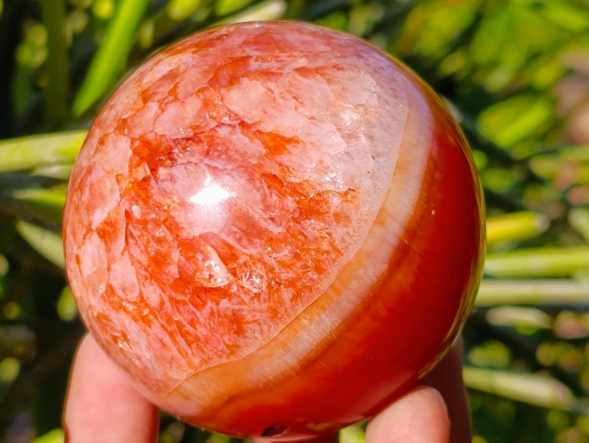Polished Carnelian Agate Gemstone Spheres x 4 From Madagascar - Toprock Gemstones and Minerals 