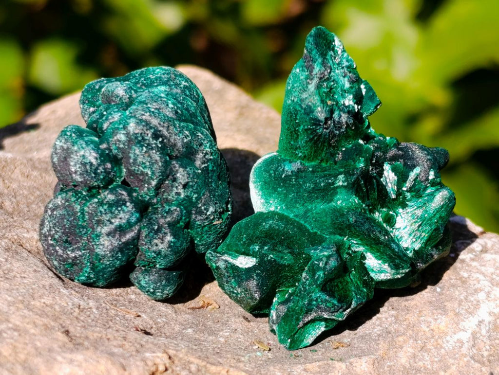 Natural Mini Silky Malachite Specimens x 35 From Kasompe, Congo - Toprock Gemstones and Minerals 