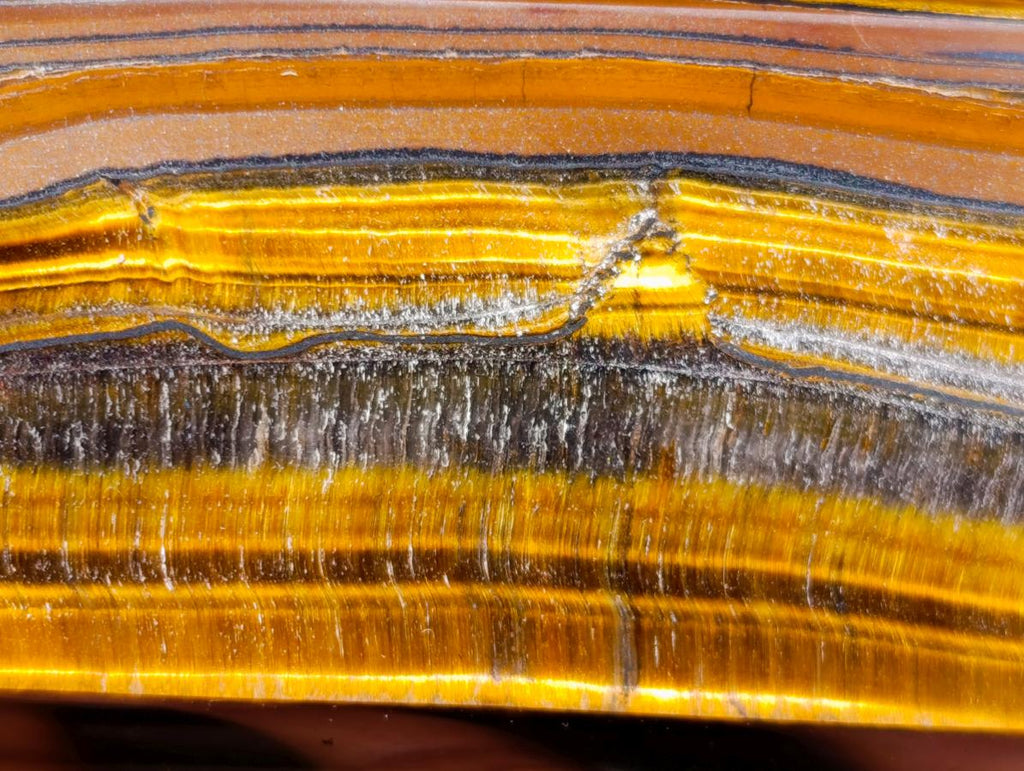 Polished Golden Tigers Eye Standing Display Points x 2 From Prieska, South Africa - Toprock Gemstones and Minerals 