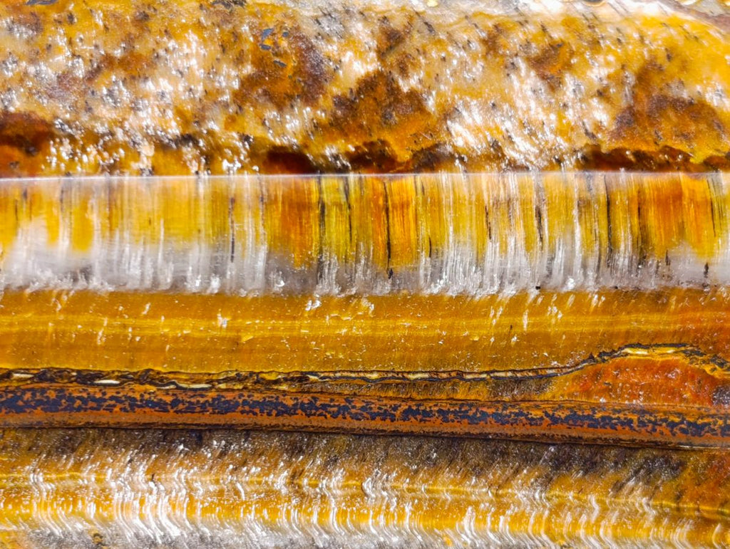 Polished Golden Tigers Eye Standing Display Points x 2 From Prieska, South Africa - Toprock Gemstones and Minerals 