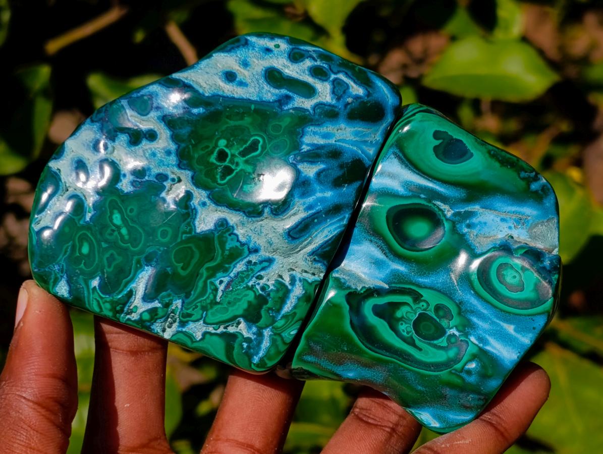Polished Malacolla Free Forms x 6 From Kulukuluku, Congo - Toprock Gemstones and Minerals 