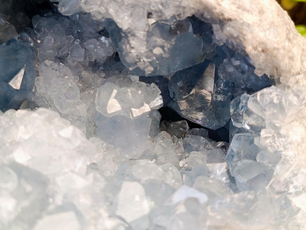 Natural XL Blue Celestite Geode Specimen x 1 From Sakoany, Madagascar - Toprock Gemstones and Minerals 