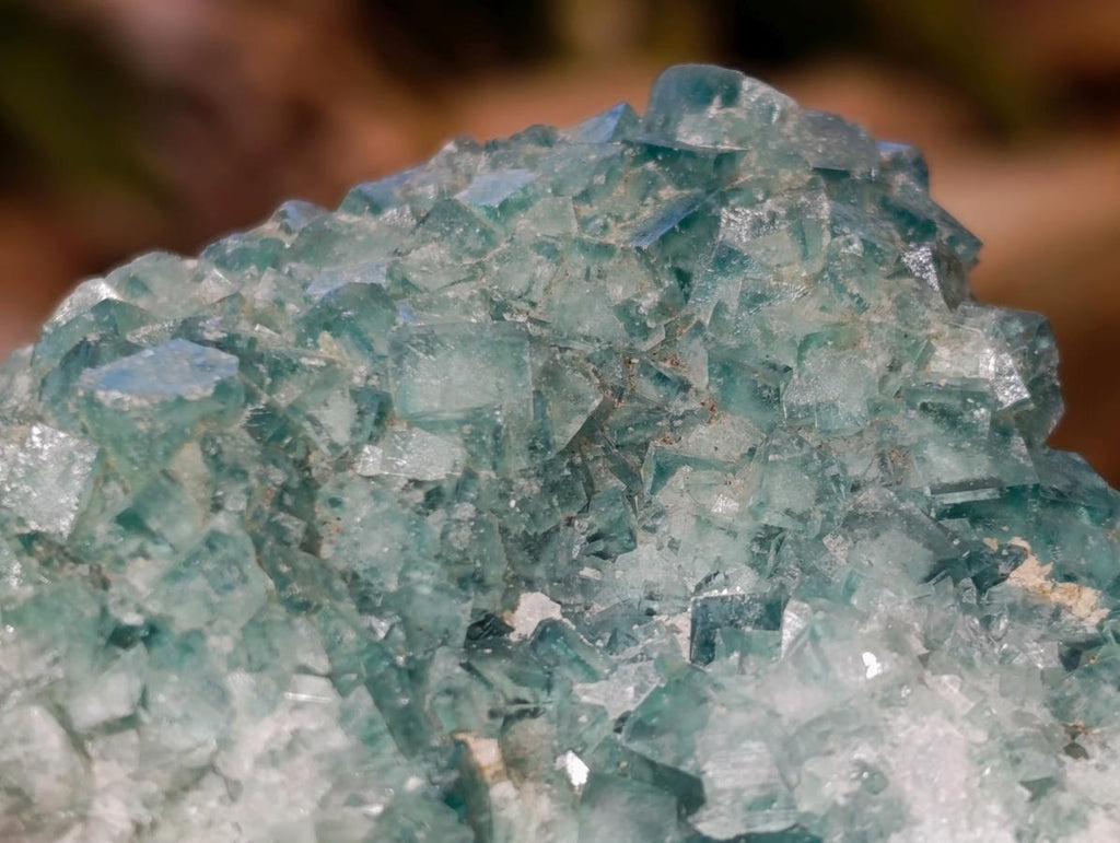 Natural Green Cubic Fluorite Specimens x 6 From Mandrosonoro, Madagascar - Toprock Gemstones and Minerals 