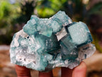 Natural Green Cubic Fluorite Specimens x 6 From Mandrosonoro, Madagascar - Toprock Gemstones and Minerals 