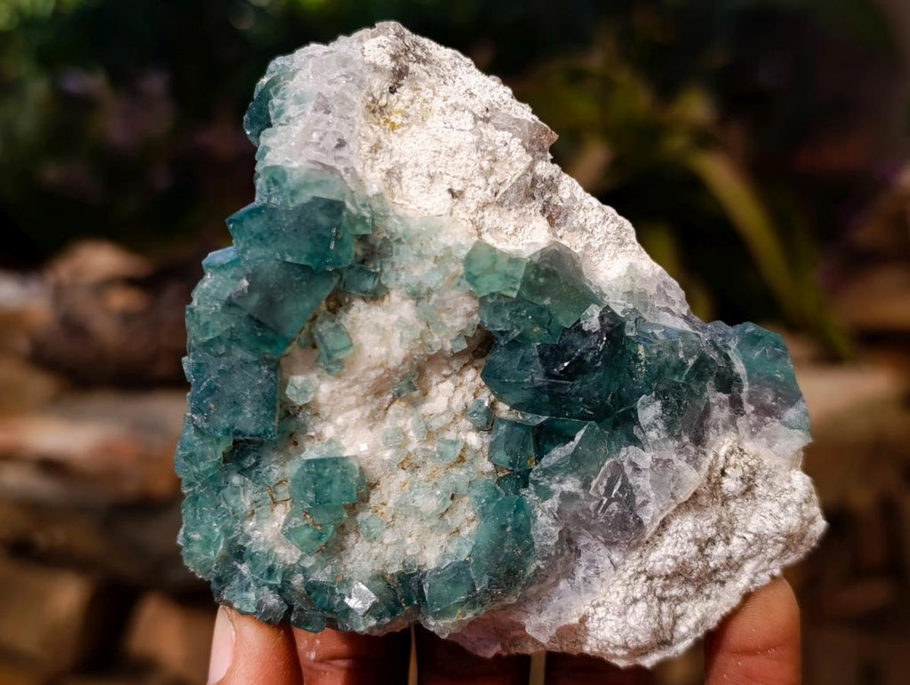 Natural Green Cubic Fluorite Specimens x 6 From Mandrosonoro, Madagascar - Toprock Gemstones and Minerals 