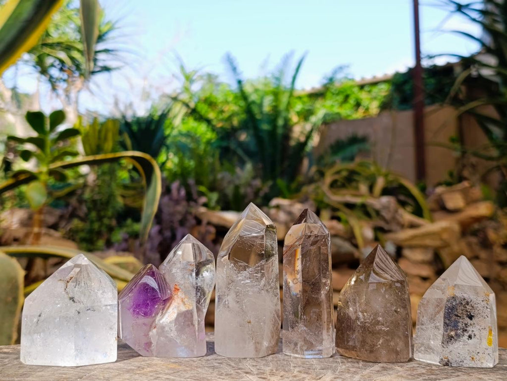 Polished Mix of Quartz Crystals x 6 From Madagascar