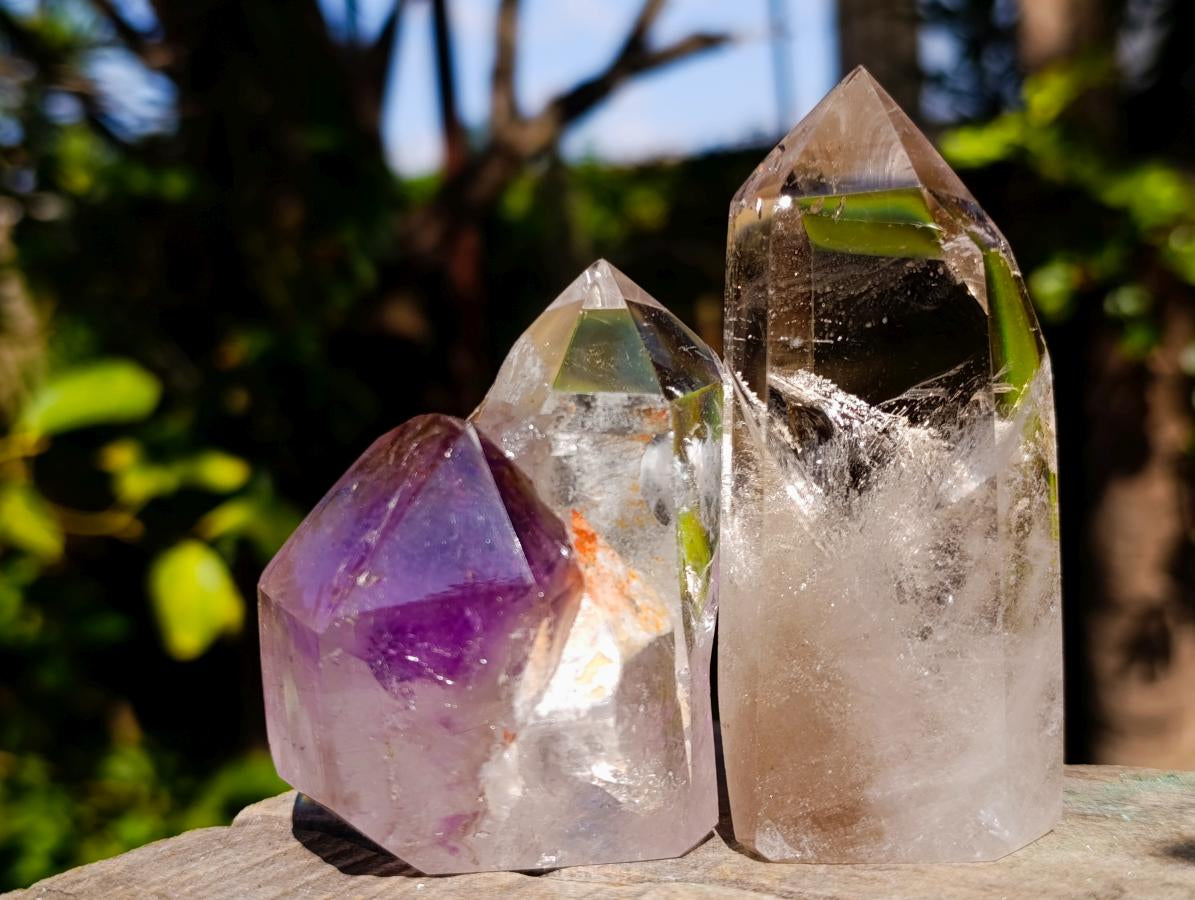 Polished Mix of Quartz Crystals x 6 From Madagascar