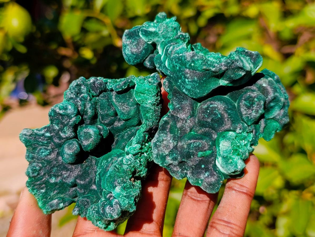 Natural Silky Malachite Specimens x 6 From Kasompe, Congo - Toprock Gemstones and Minerals 