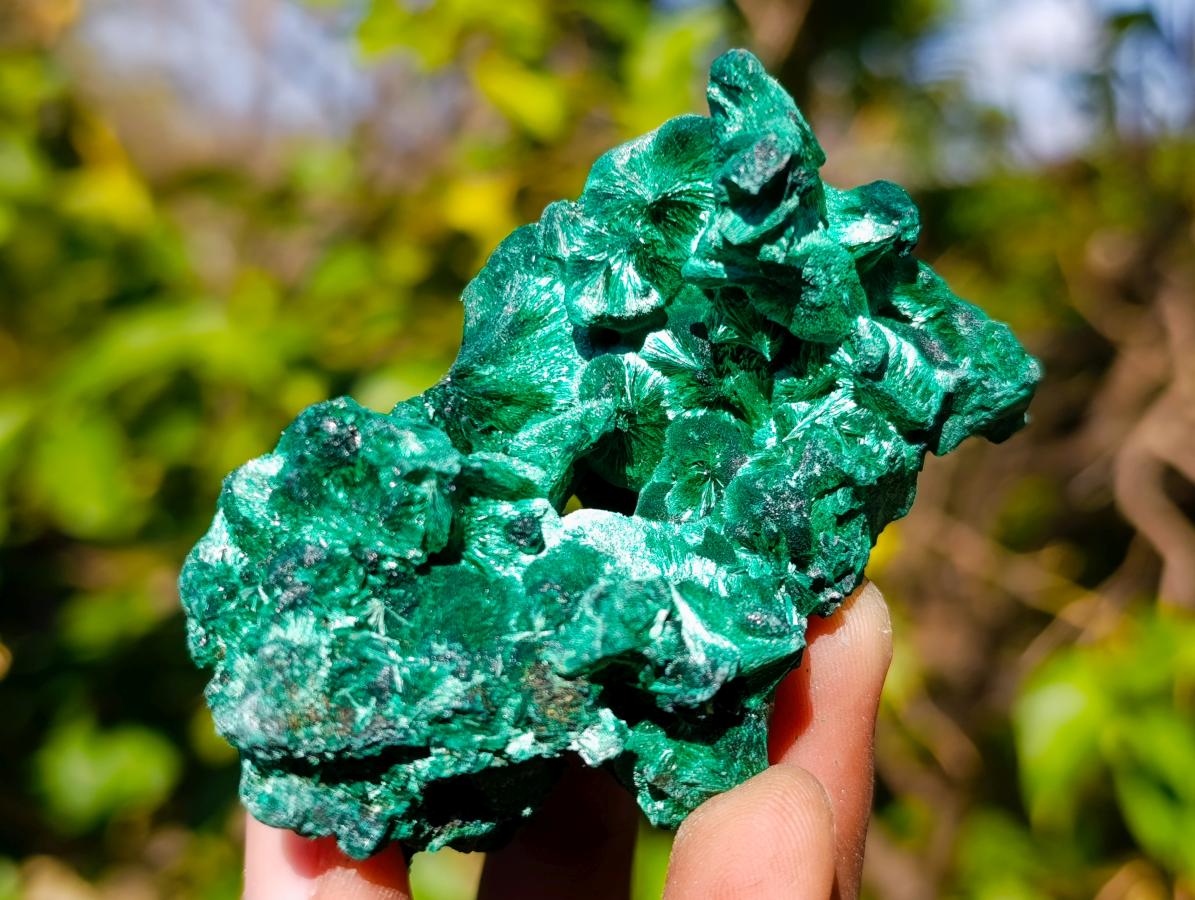 Natural Silky Malachite Specimens x 6 From Kasompe, Congo - Toprock Gemstones and Minerals 
