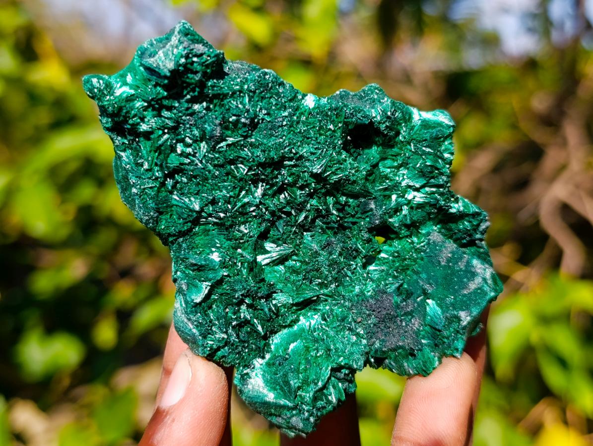 Natural Silky Malachite Specimens x 6 From Kasompe, Congo - Toprock Gemstones and Minerals 