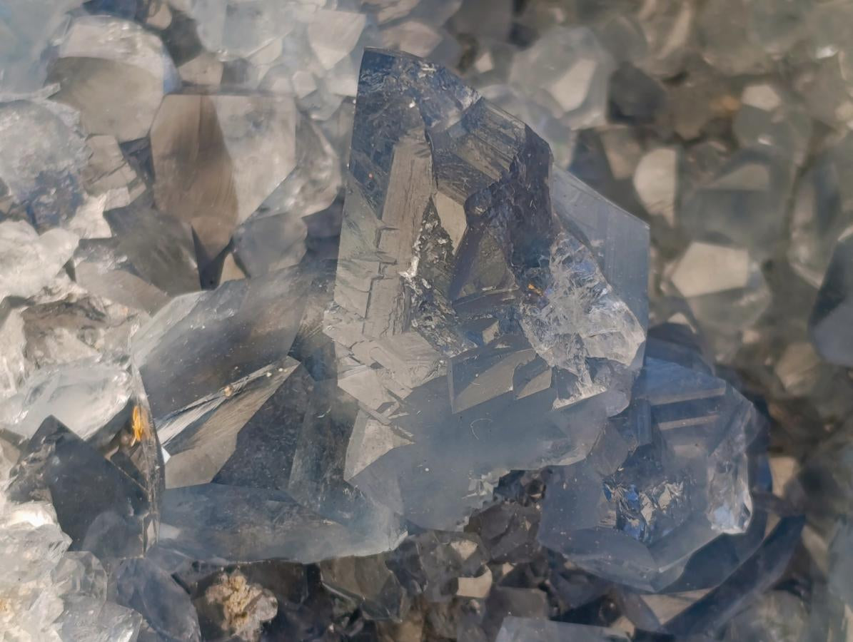 Natural XL Blue Celestite Geode Specimen x 1 From Sakoany, Madagascar - Toprock Gemstones and Minerals 