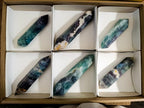 Polished Double Terminated Watermelon Fluorite Crystals x 6 From Uis, Namibia - Toprock Gemstones and Minerals 
